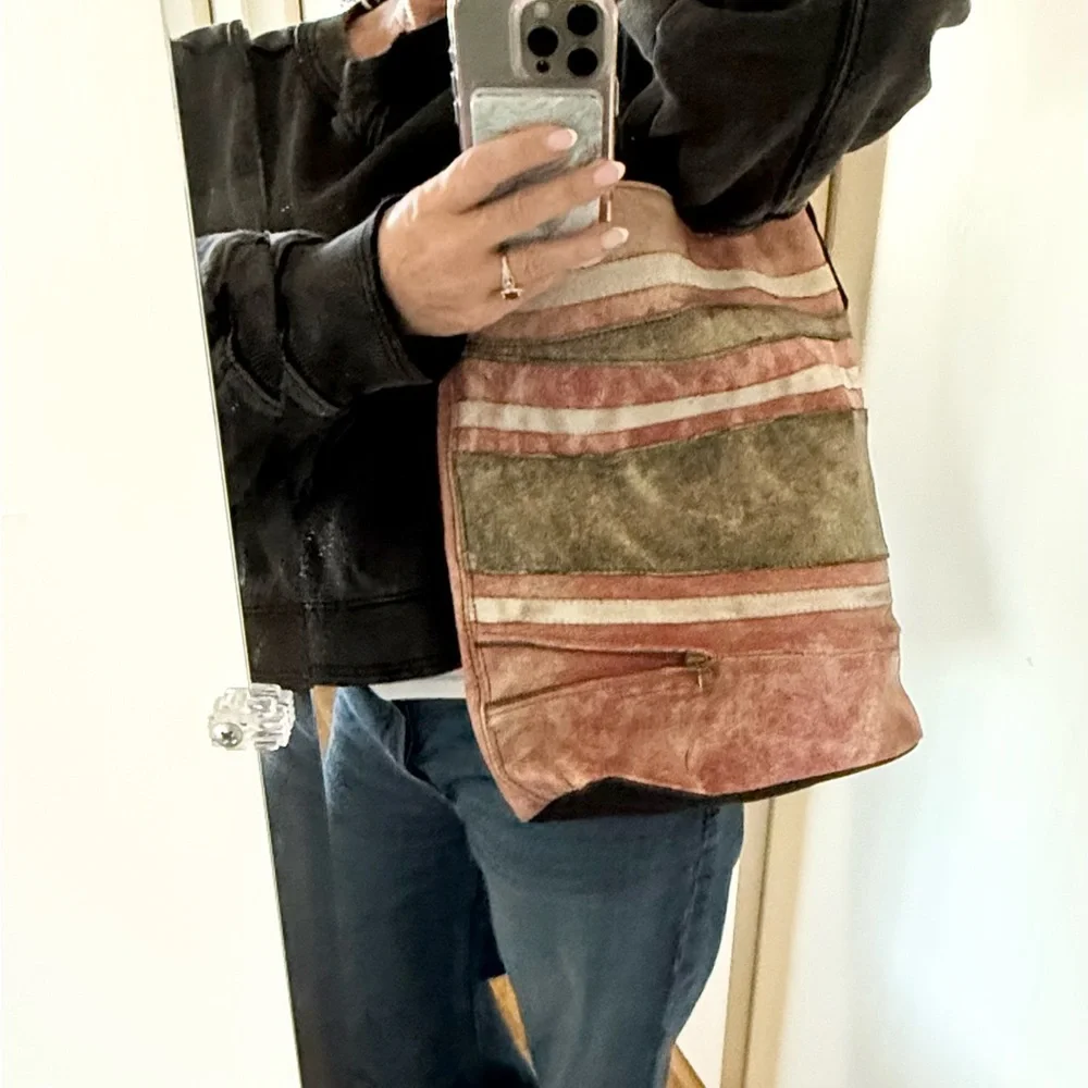 One of a Kind Rogato Upcycled Leather Hobo Bag • Handmade in Portugal